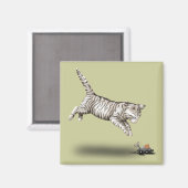 Aimant Caricature de chat et souris (Recto/Verso)