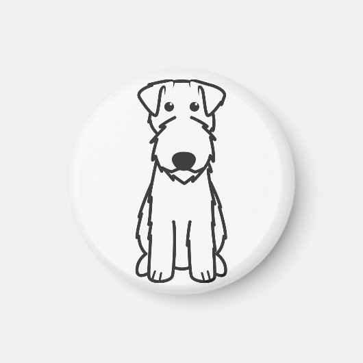 Aimant Caricature de chien Kerry Blue Terrier (Devant)