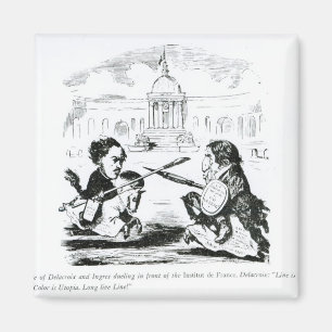 Aimant Caricature de Delacroix et d'Ingres