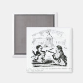 Aimant Caricature de Delacroix et Ingres (Recto/Verso)