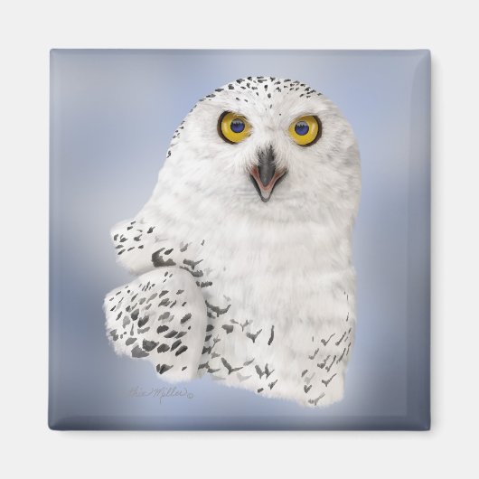 Aimant Caricature de Harfang des neiges (Devant)