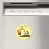 Aimant Caricature de la pelle orange (In Situ (Lave-vaisselle))