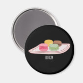Aimant Caricature de Macaron (Recto/Verso)