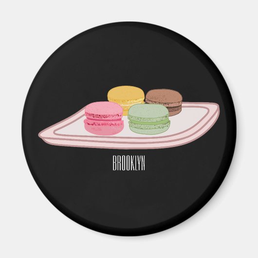 Aimant Caricature de Macaron (Devant)