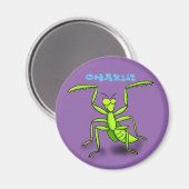 Aimant Caricature de mante en prière mignonne (Recto/Verso)