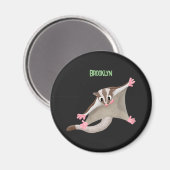 Aimant Caricature de planeur de sucre joyeux (Recto/Verso)