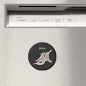 Aimant Caricature de planeur de sucre joyeux (In Situ (Lave-vaisselle))