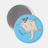Aimant Caricature de planeur de sucre volant mignon (Recto/Verso)