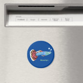 Aimant Caricature de poisson tropical guppy très chic (In Situ (Lave-vaisselle))