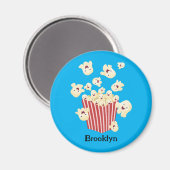 Aimant Caricature de pop-corn drôles (Recto/Verso)