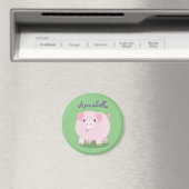 Aimant Caricature de porc mignon rose pot vendue (In Situ (Lave-vaisselle))