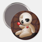 Aimant Caricature de poupée vaudou en amour (Recto/Verso)