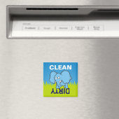 Aimant Caricature d'éléphant bleu (In Situ (Lave-vaisselle))