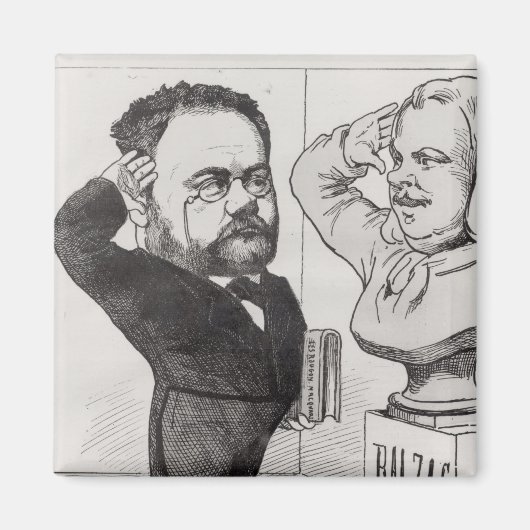 Aimant Caricature d'Emile Zola (Devant)