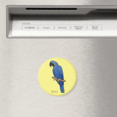 Aimant Caricature d'oiseau macaw Hyacinth (In Situ (Lave-vaisselle))