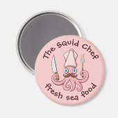 Aimant Caricature du chef calmar (Recto/Verso)