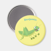 Aimant Caricature d'une pâtisserie joyeux verte (Recto/Verso)