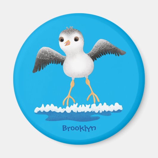 Aimant Caricature en bécasseau mignon (Devant)