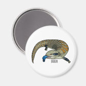 Aimant Caricature en bleu (Recto/Verso)