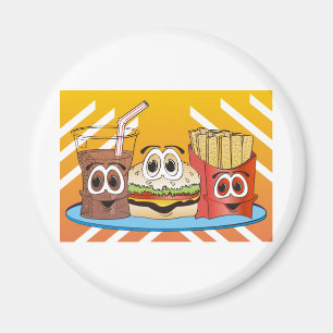 Aimant Caricature Fast Food