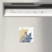 Aimant Caricature feuille tropicale abstraite dans les to (In Situ (Lave-vaisselle))