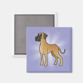 Aimant Caricature Great Dane (Recto/Verso)