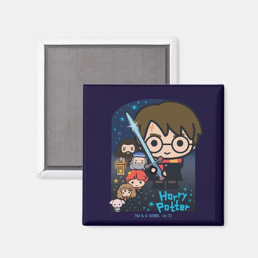 Aimant Caricature Harry Potter Chambre des secrets Graphi (Recto/Verso)