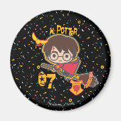Aimant Caricature Harry Potter Quidditch Chercher (Devant)