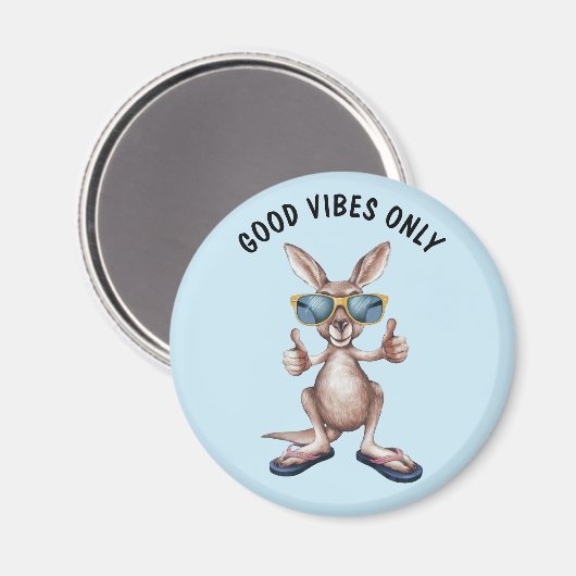 Aimant Caricature Kangaroo (Recto/Verso)