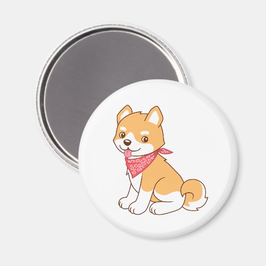 Aimant Caricature mignonne Chien Chien Chien Chien Chien  (Recto/Verso)