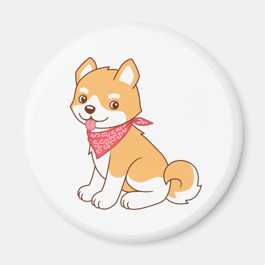 Aimant Caricature mignonne Chien Chien Chien Chien Chien  (Devant)