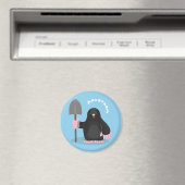 Aimant Caricature mole joyeux (In Situ (Lave-vaisselle))