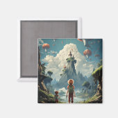 Aimant Caricature monstre classique (Recto/Verso)