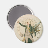 Aimant Caricature politique de Thomas Paine (Recto/Verso)