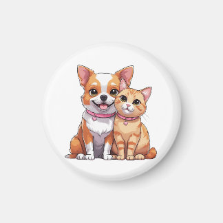 Aimant Caricature pour chien et chat de Cute Kawaii