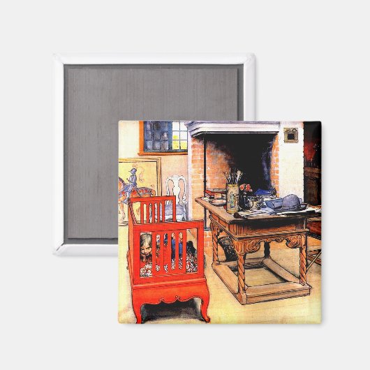 Aimant Carl Larsson - Peek-a-Boo (Recto/Verso)