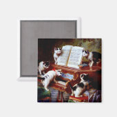 Aimant Carl Reichert Kittens Jouer Piano (Recto/Verso)