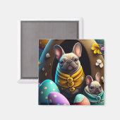 Aimant Carlin adorable avec oeufs de Pâques Un festin et  (Recto/Verso)