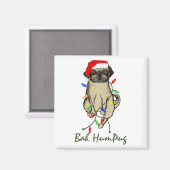 Aimant Carlin Chien Bah Humpug Funny Noël (Recto/Verso)