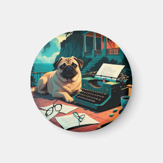 Aimant Carlin chien gentleman vintage