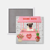 Aimant Carlin Chien Valentine's Day Kissing Booth (Recto/Verso)