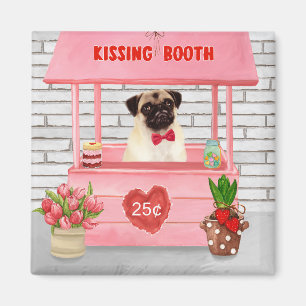 Aimant Carlin Chien Valentine's Day Kissing Booth