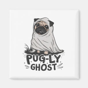 Aimant Carlin-ly Ghost Funny Chien Puns Halloween Proprié