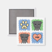 Aimant Carlin noir (Recto/Verso)