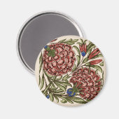 Aimant Carnation Carrelage Fleur Antique Art Rustique (Recto/Verso)