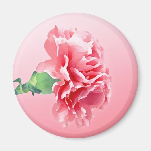 Aimant Carnation rose (Devant)