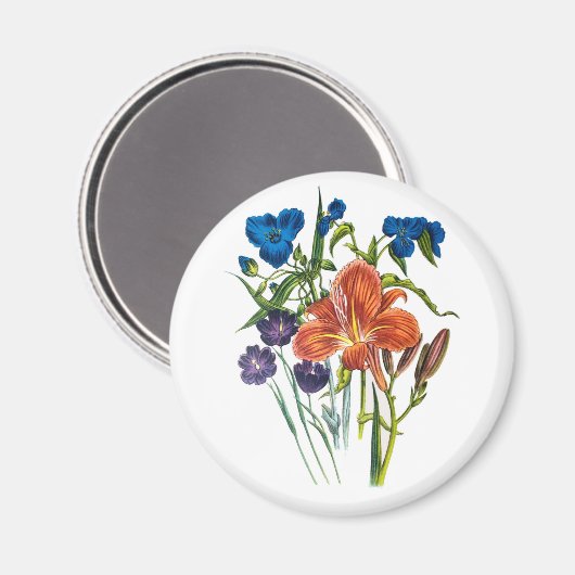 Aimant Carnaval de fleurs (Recto/Verso)