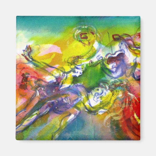 Aimant CARNAVAL ITALIEN / Danse, Musique, Théâtre (Devant)