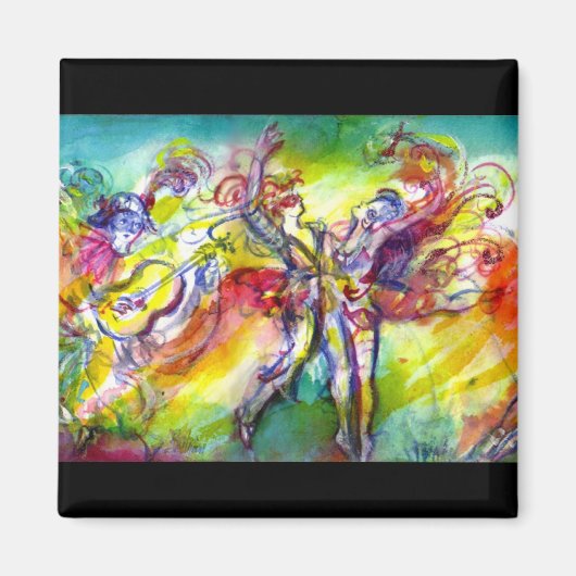 Aimant CARNAVAL ITALIEN / Danse, Musique, Théâtre (Devant)