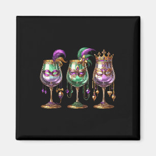 Aimant Carnaval Verre De Vin Drôle Boire Du Vin Festival